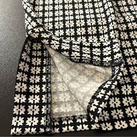 Talbots Plus Woman's Top Shirt Blouse 3/4 Sleeves Split Hem Black White Sz 2X - Picture 4 of 7